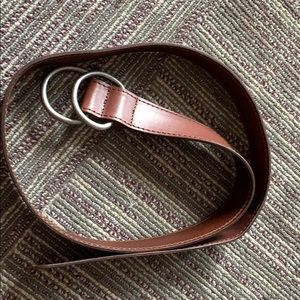 Brown leather belt, brand new